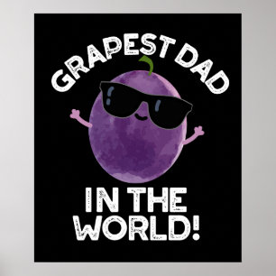 Grapste pap in de wereld grappige fruitpun donker  poster