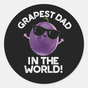 Grapste pap in de wereld grappige fruitpun donker ronde sticker