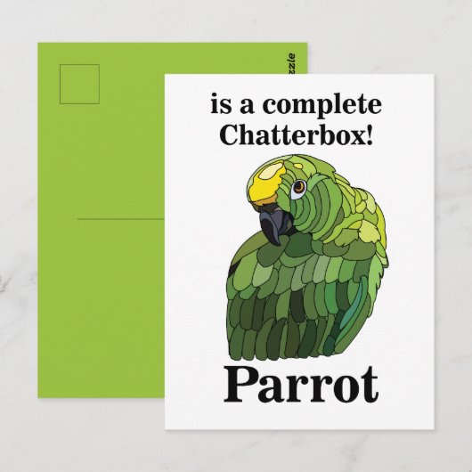 Grapvogel Vogel Kletskous Grappig Briefkaart (Voorkant / Achterkant)