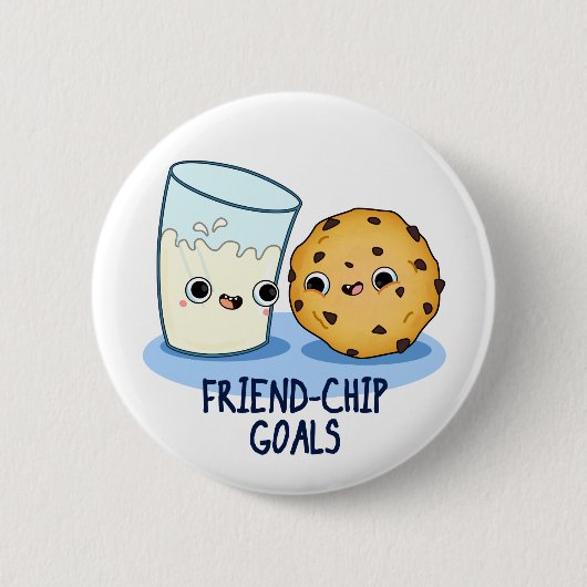 Grapy Milk Cookies Pun Friend-Chip Goals Ronde Button 5,7 Cm (Voorkant)
