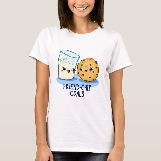Grapy Milk Cookies Pun Friend-Chip Goals T-shirt (Voorkant)