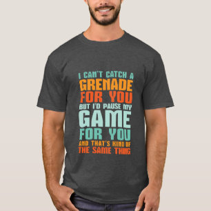 Grapzige gamer-liefdesT-shirt waarop ik mijn spel  T-shirt
