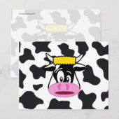 Grapzige koeienvanger op het Dairy Cow Print Patte Briefkaart (Voorkant / Achterkant)