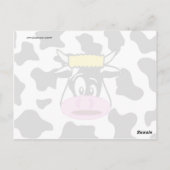 Grapzige koeienvanger op het Dairy Cow Print Patte Briefkaart (Achterkant)