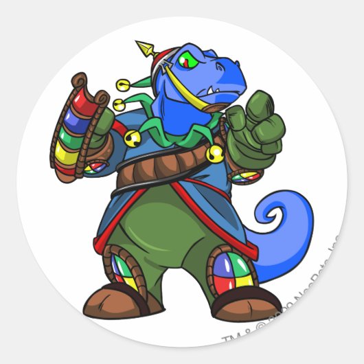 Grarrl Roo Island Player Ronde Sticker (Voorkant)