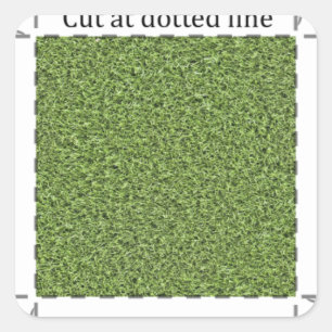 Gras 1-inch Decal Vierkante Sticker