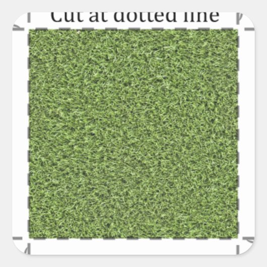 Gras 1-inch Decal Vierkante Sticker (Voorkant)