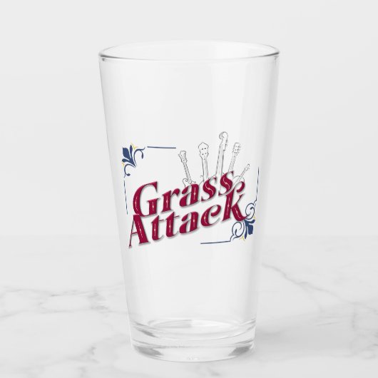 Gras Aanval Glas Tumbler (Voorkant)