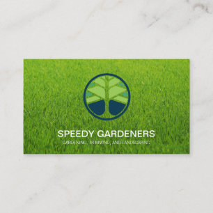 Gras   Boom pictogram voor tuinarchitect Visitekaartje