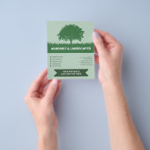 Gras, Boom Silhouet - Boomverzorger & Landschapsar Flyer (Hand)