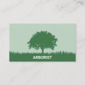 Gras, boomsilhouet - boomkweker & tuinarchitect visitekaartje (Voorkant)