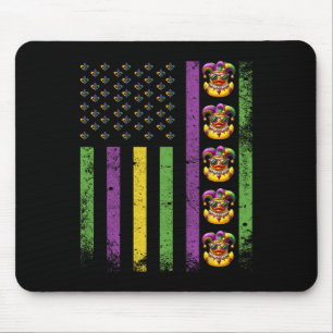 Gras Ducks Amerikaanse vlag kralen Rubber Duck Muismat