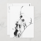 Gras en bladeren in de sneeuw briefkaart (Voorkant / Achterkant)