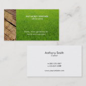 Gras en hout visitekaartje (Voorkant / Achterkant)