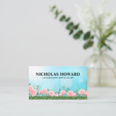 Gras en roze rozen | Tuin Visitekaartje (Staand voorkant)