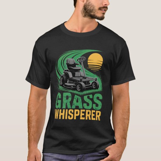 Gras Fluisteraar Landschapsarchitecten Grasmaaier T-shirt (Voorkant)