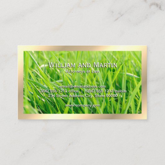 Gras | Goudgrens | QR-code Visitekaartje (Achterkant)