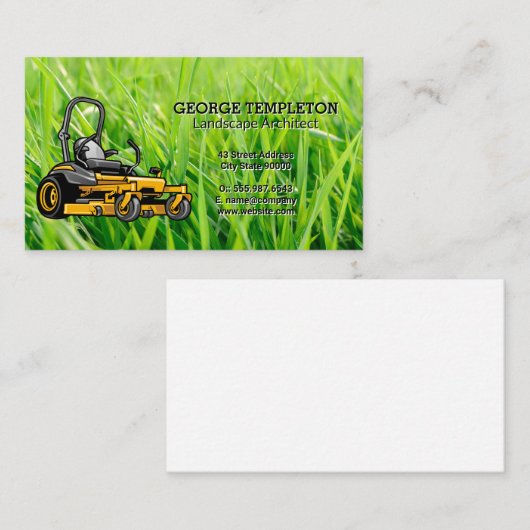 Gras | Grasmaaier | Landschapsarchitectuur Visitekaartje (Voorkant / Achterkant)