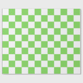 Gras groen geruit  cadeaupapier (Vlak)