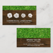 Gras | Houtkorrels | Bloemen | Landschapsarchitect Visitekaartje (Voorkant / Achterkant)