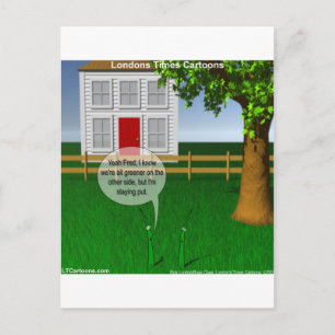 Gras is groener aan de andere kant Grappig Briefkaart