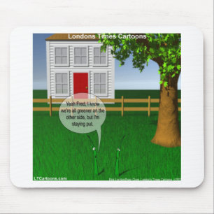 Gras is groener aan de andere kant Grappig Muismat