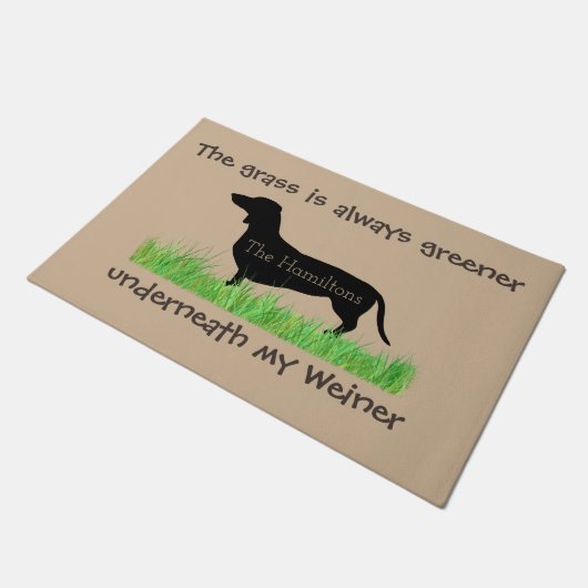 Gras is groener onder mijn weiner deurmat (Schuin)