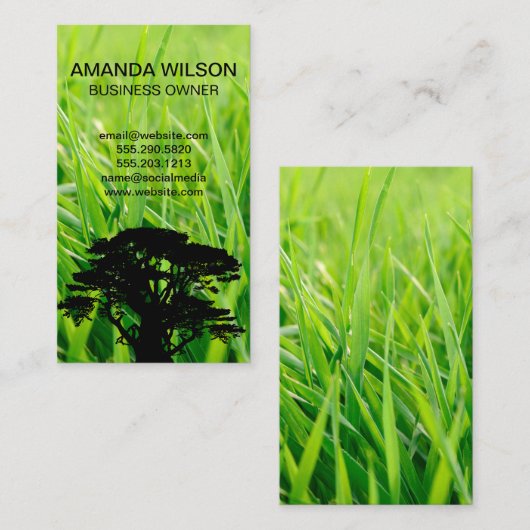 Gras | Landschapsontwerp | Visitekaartje van Garde (Voorkant / Achterkant)