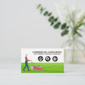 Gras maaien | Landschapsarchitectuur pictogrammen Visitekaartje (Staand voorkant)