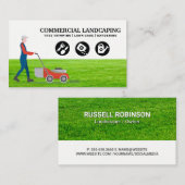 Gras maaien | Landschapsarchitectuur pictogrammen Visitekaartje (Voorkant / Achterkant)