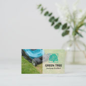 Gras met grasmaaier | Visitekaartje Logo bomen (Staand voorkant)