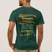 Gras met groene T-shirt voor de landschapsverzorgi (Achterkant)