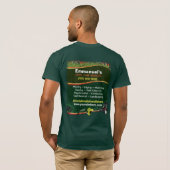 Gras met groene T-shirt voor de landschapsverzorgi (Achterkant volledig)