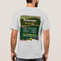 Gras met groene T-shirt voor de landschapsverzorgi