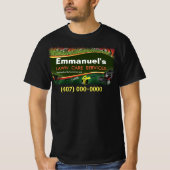 Gras met groene T-shirt voor de landschapsverzorgi (Voorkant)