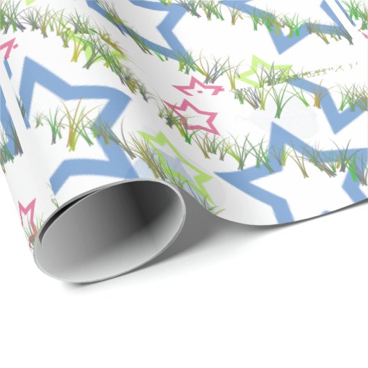 Gras met het Document van de Steen van het Ontwerp Cadeaupapier (Rol Hoek)