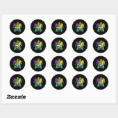 Gras Video Game Controller Jester Pet Kostuum Kind Ronde Sticker (Vel)