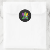 Gras Video Game Controller Jester Pet Kostuum Kind Ronde Sticker (Tas)