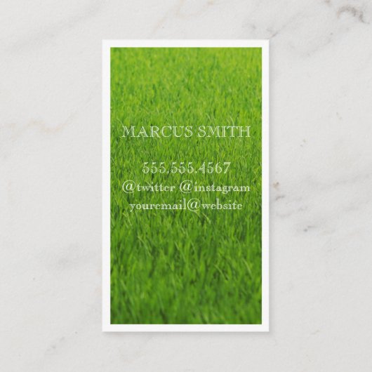 gras visitekaartje (Achterkant)