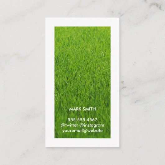 gras visitekaartje (Achterkant)