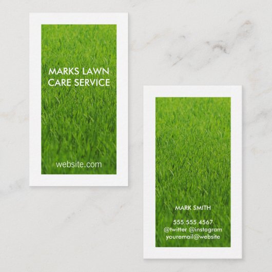 gras visitekaartje (Voorkant / Achterkant)