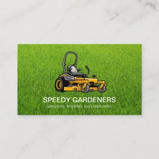 Gras | Visitekaartje Landscaper Lawn Mower Icon (Voorkant)