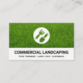 Grasachtergrond | tuingereedschap visitekaartje (Voorkant)