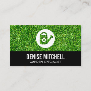 Grasachtergrond Tuinieren Visitekaartje