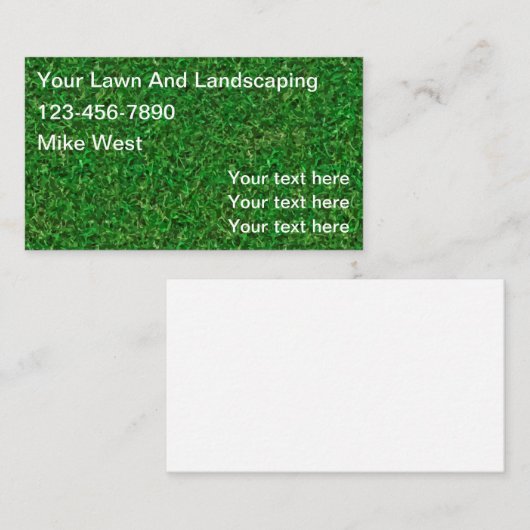 Grasachtergrond voor grassen en landschapsondergro visitekaartje (Voorkant / Achterkant)