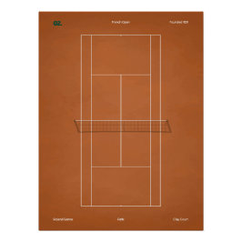Grasbaan van de French Open Perfect Poster
