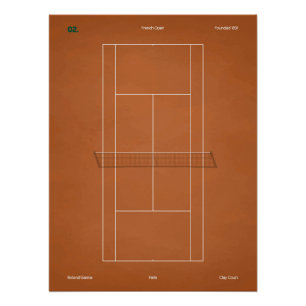 Grasbaan van de French Open Perfect Poster
