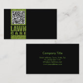 Grasbelettering voor gazonverzorging Eenvoudig zwa Visitekaartje (Voorkant / Achterkant)