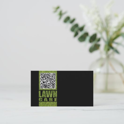 Grasbelettering voor gazonverzorging Eenvoudig zwa Visitekaartje (Staand voorkant)