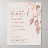 Grasbessen vallen bruiloft herdenkingsherinnering poster (Voorkant)